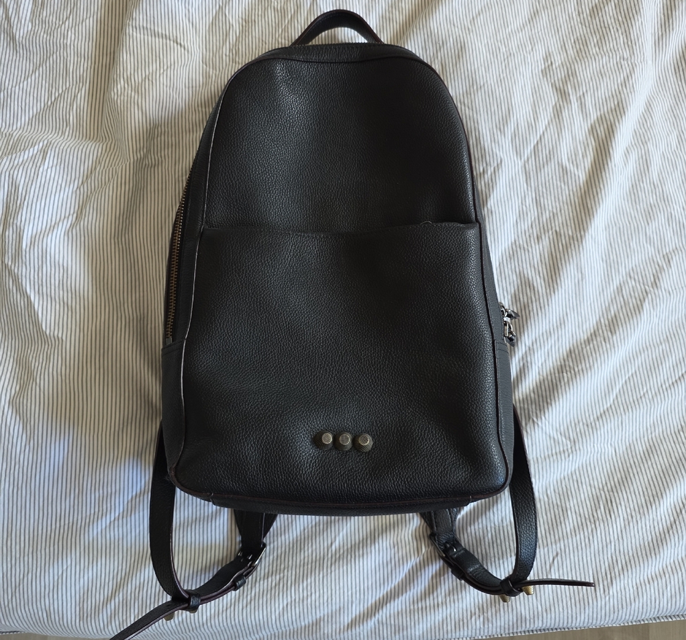 Coach Black Leather Metropolitan Men's Backpack